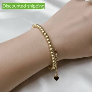 🏷NEW Matte 18K Gold-plated Beaded Bracelet